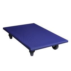 Meubelhondje 72x48 cm blauw 300 kg rubber wiel